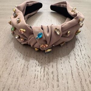 New Embellished Tan Headband